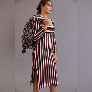 NWT Anthropologie Maeve Striped Midi Dress